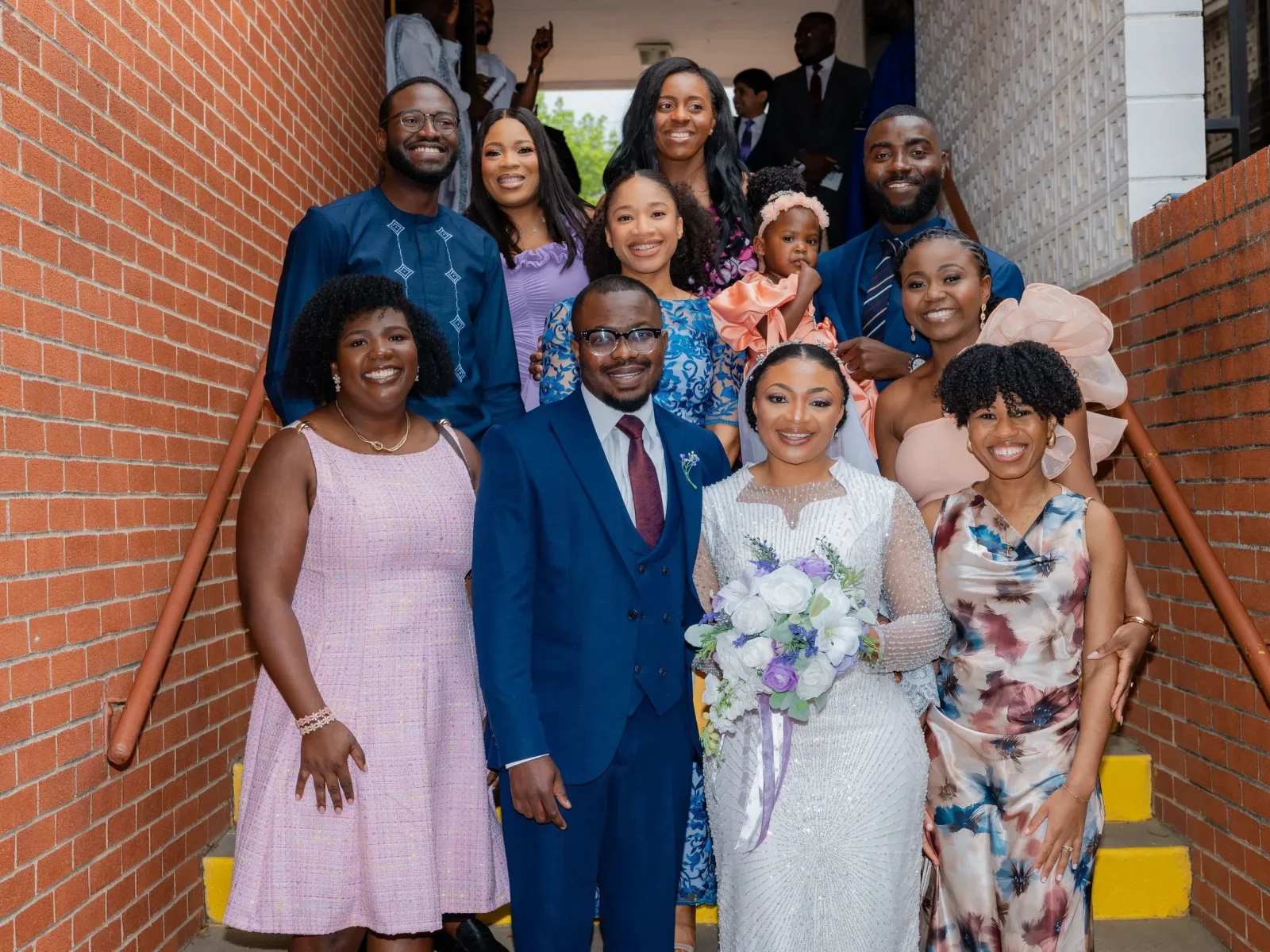 Wedding guests celebrating Patience and Emmanuel Jonathan